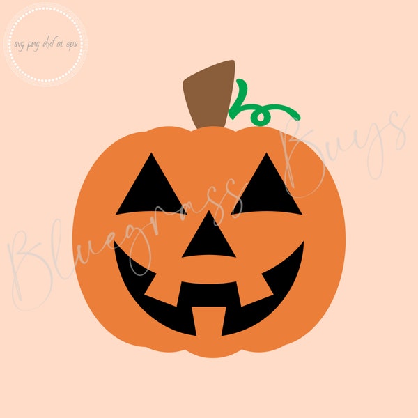 Jack-o-lantern SVG - Halloween SVG - Pumpkin Clipart - Digital Download - Cricut - Silhouette Cut File