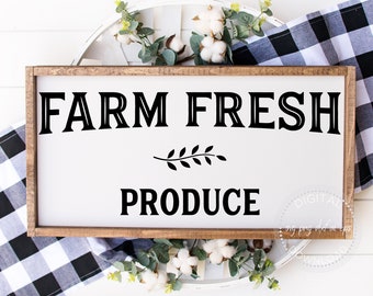Productos frescos de granja SVG, Productos frescos SVG, Signo de granja SVG, Archivo de corte Cricut