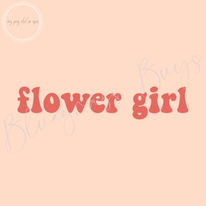 Flower Girl SVG - Arquivo de corte de noiva - Retro SVG - Download digital - Cricut - Arquivo de corte de silhueta