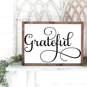Grateful SVG - Grateful Script SVG - Digital Download - Cricut - Silhouette Cut File