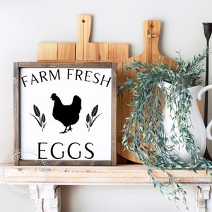 Farm Fresh Eggs SVG - Fresh Produce SVG - Farmhouse Kitchen Sign SVG - Cricut Cut File