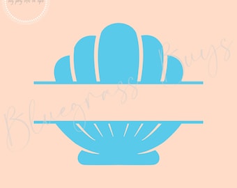 Seashell SVG, Seashell Name Frame, Monogram SVG, Ocean Png, Digital Download, Cricut, Silhouette Cut File