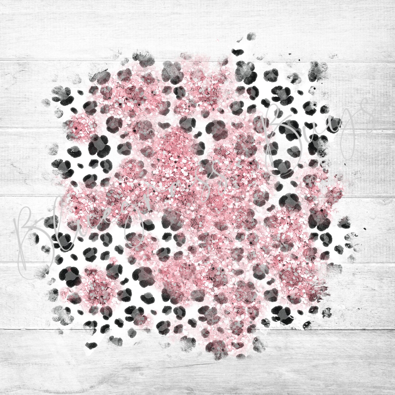 Pink Glitter Leopard Background PNG Grunge Cheetah Etsy UK