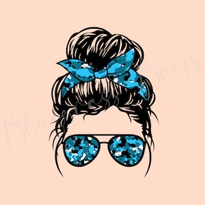 Messy Bun Mom Life Png, Camouflage Print, Mom Life Sublimation, Camo Print Clipart