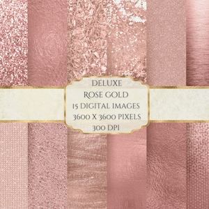 Rose Gold Digital Paper, Metallic Texture, Glitter Texture Paper, Printable Scrapbook Paper