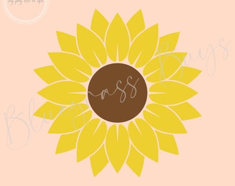 Sunflower Frame SVG, Summer Png, Sunflower Clipart, Digital Download, Cricut, Silhouette Cut File