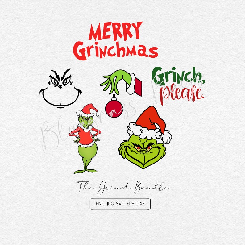 Download The Grinch SVG Grinch SVG Bundle Christmas Clipart Merry | Etsy