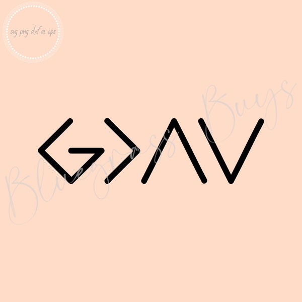 God is Greater than the highs and lows SVG - Digital Download - Cricut - Silhouette Cut File