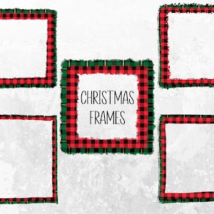 Cadres à carreaux de Noël en détresse PNG, Sublimation de cadre de fond à carreaux grunge
