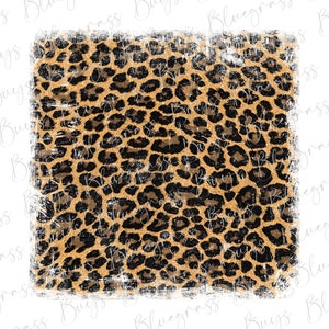 Grunge Leopard Background PNG, Distressed Cheetah Sublimation, Backsplash PNG