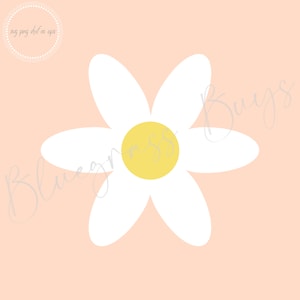 Daisy SVG, Flower Clipart, Daisy Flower Cut File, Digital Download, Cricut, Silhouette Cut File