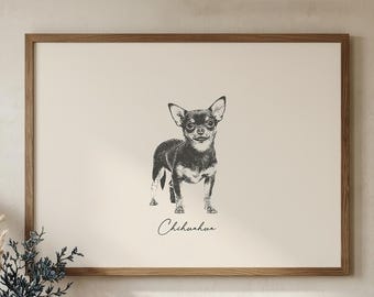 Chihuahua Print | Chihuahua Wall Art | Chihuahua Gift | Dog Wall Art | Chihuahua Mom Gift | Chihuahua Lover Gift | Digital Download