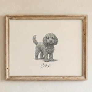 Grafika z Cockapoo | Prezent z Cockapoo | Grafika ścienna z psem | Grafika ścienna z Cockapoo | Prezent dla miłośnika psów | Grafika z rasą psa | Pobieranie cyfrowe