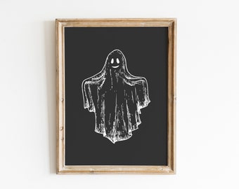 Halloween Print / Halloween Print Wall Art / Ghost Print / Spooky Prints / Halloween Decor / Halloween Printables / Ghost Wall Art