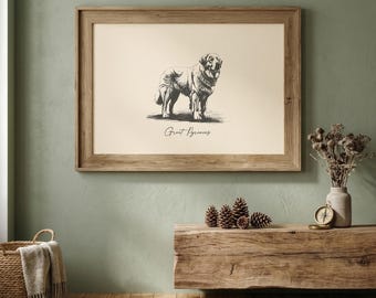 Great Pyrenees Print | Great Pyrenees Gift | Dog Wall Art | Pyrenees Gift | Dog Lover Gift | Dog Breed Print | Digital Download