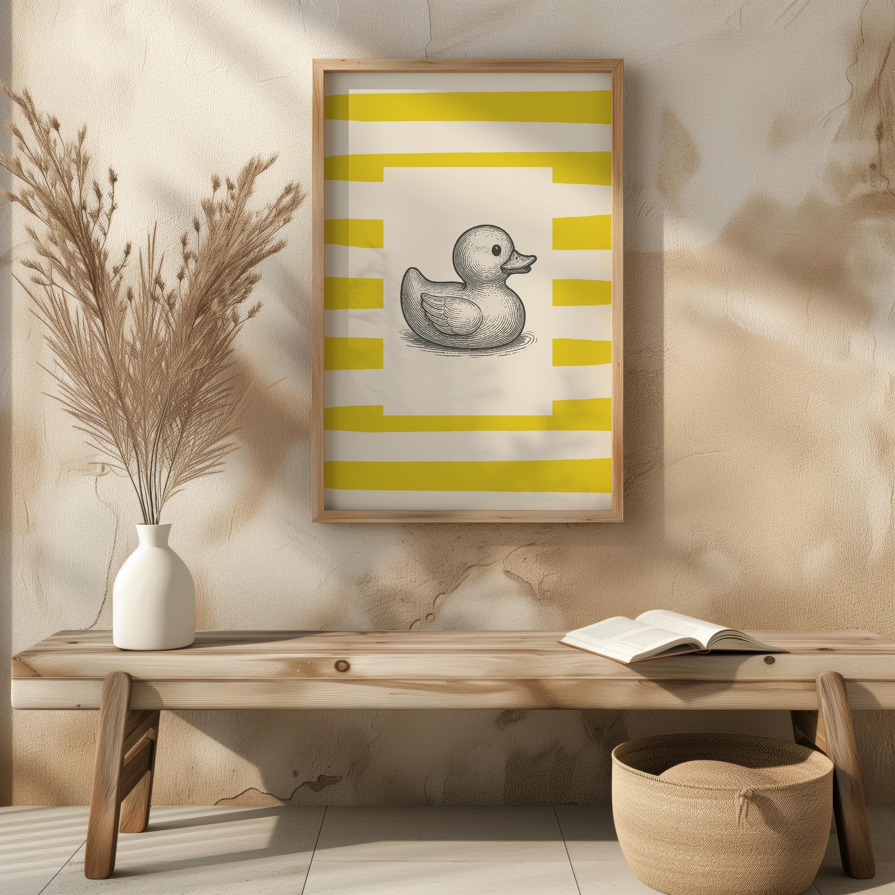 Rubber Duck Print | Bathroom Wall Art | Duck Bathroom Decor | Nursery ...