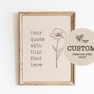 Custom quote print | Personalized print | Custom printable wall art | Typewriter print | Typography wall art | Inspirational quote