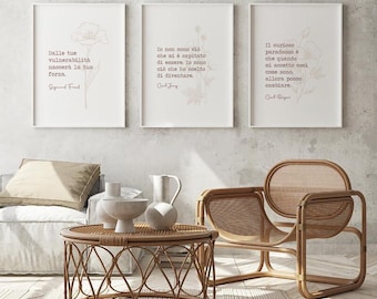 Psychologist Quote Prints (Set of 3) - Freud, Jung, Rogers (Digital Download)