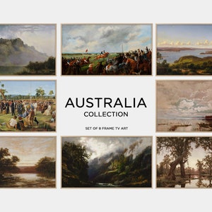 Australia Oil Painting Art Set for Samsung Frame TV - Set of 8 (Digital Download)
