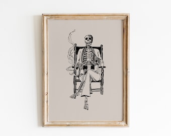 Halloween Print / Halloween Print Wall Art / Skeleton Print / Ghost Print / Spooky Prints / Halloween Decor / Halloween Printables