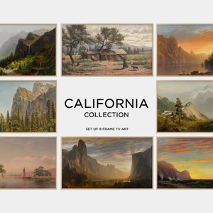 Samsung Frame TV Art Set / California Bundle - 8 images / California Frame TV Art /  California Sunset / California Scenery