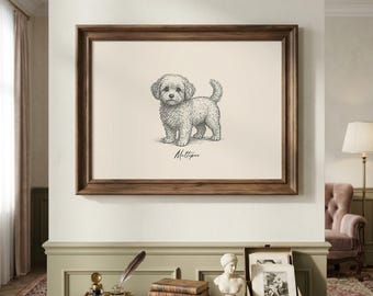 Maltipoo Wall Art | Maltipoo Print | Maltipoo Gift | Maltipoo Mom Gift | Dog Breed Wall Art | Doodle Dog Wall Art | Digital Download