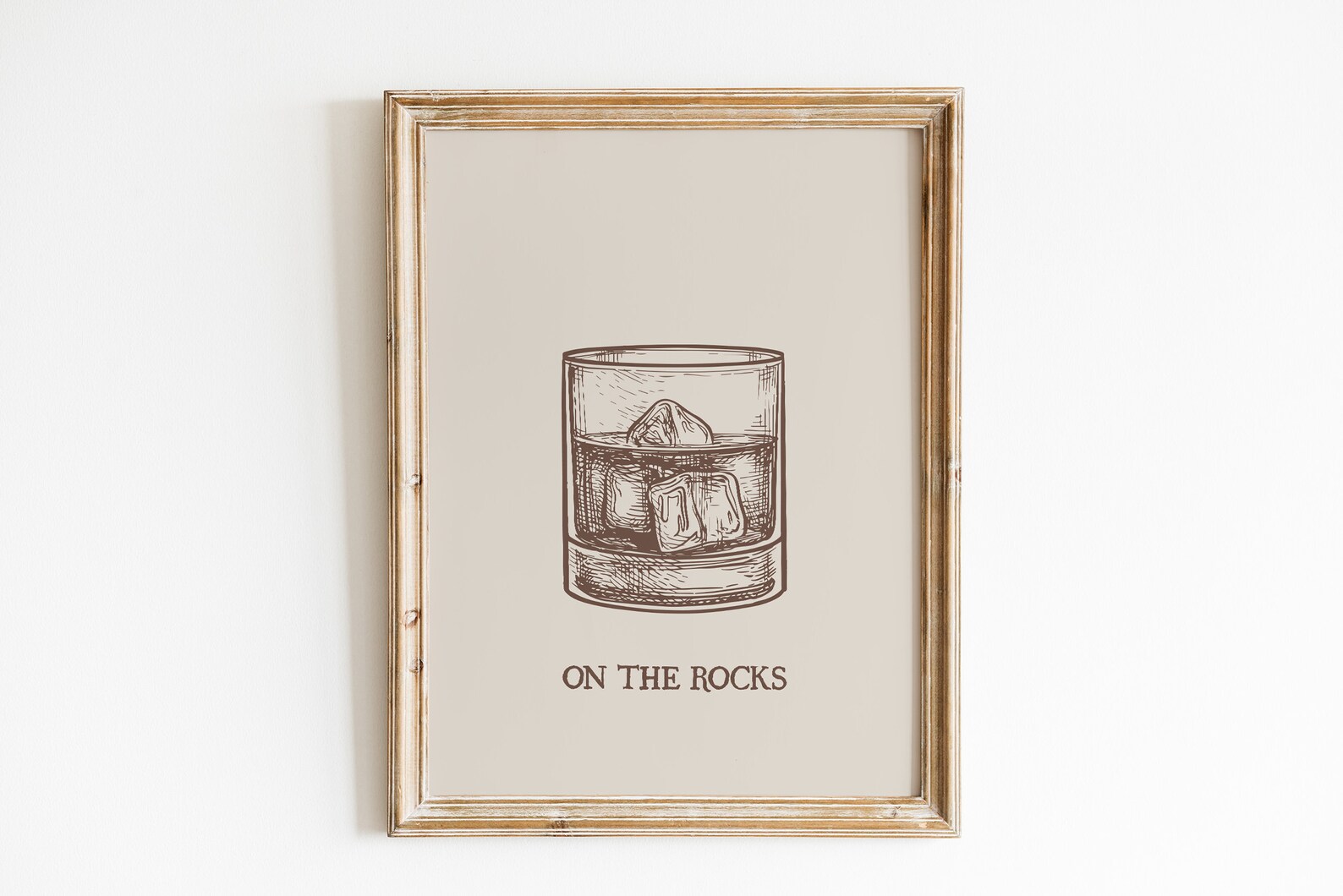 Whiskey on the Rocks Print: Retro Bar Cart Art (digital Download) - Etsy