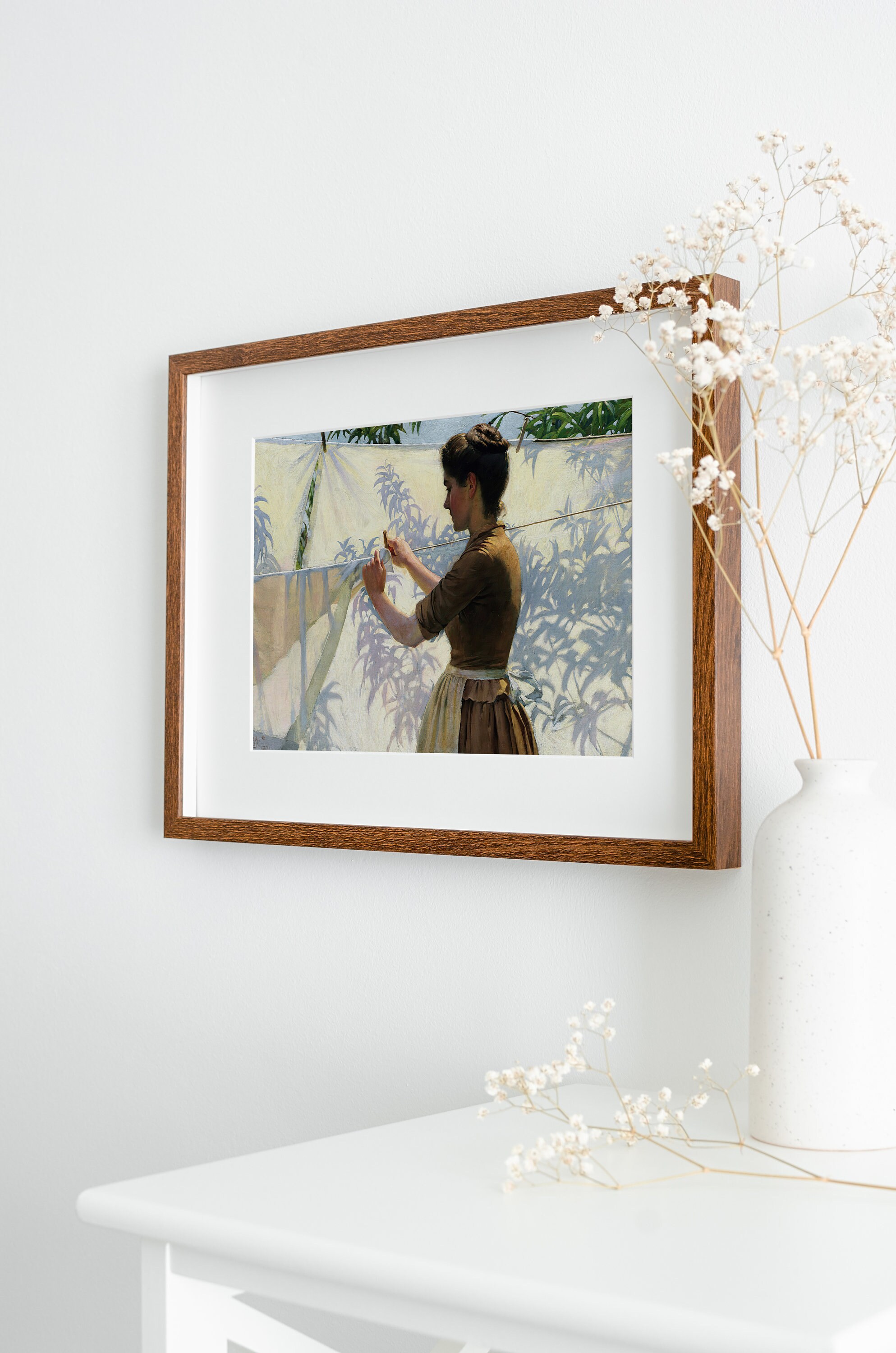 Vintage Laundry Print / Farmhouse Wall Art / Vintage Woman Oil Etsy