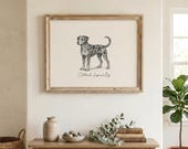Catahoula Leopard Dog Print | Vintage Dog Wall Art | Dog Lover Gift | Dog Mom Gift | Pet Wall Decor | Digital Download