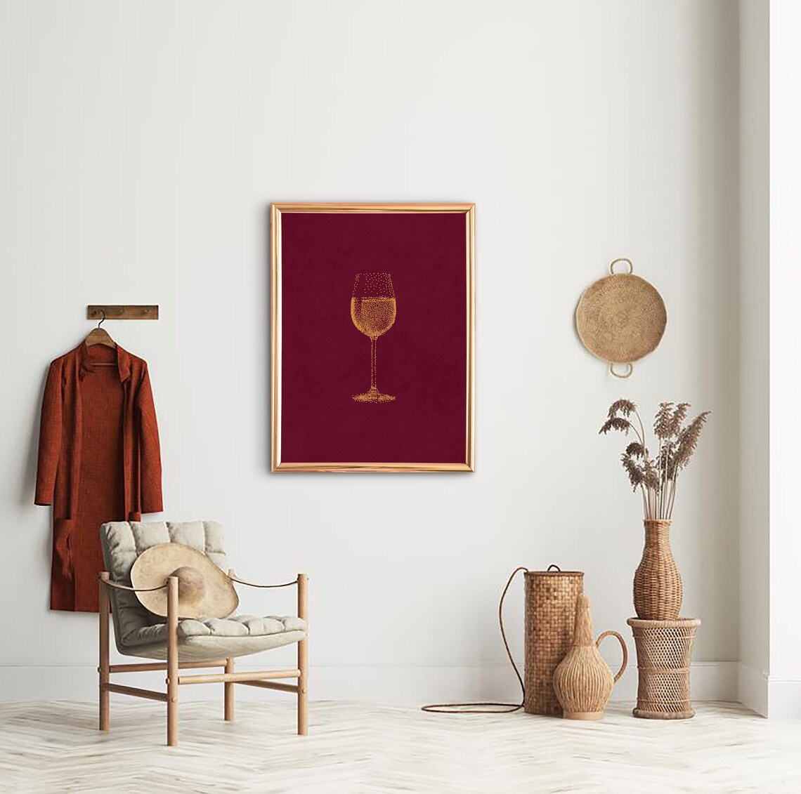 Wine Print Wall Art / Wine Printable Poster / Wine Glass Print | Etsy