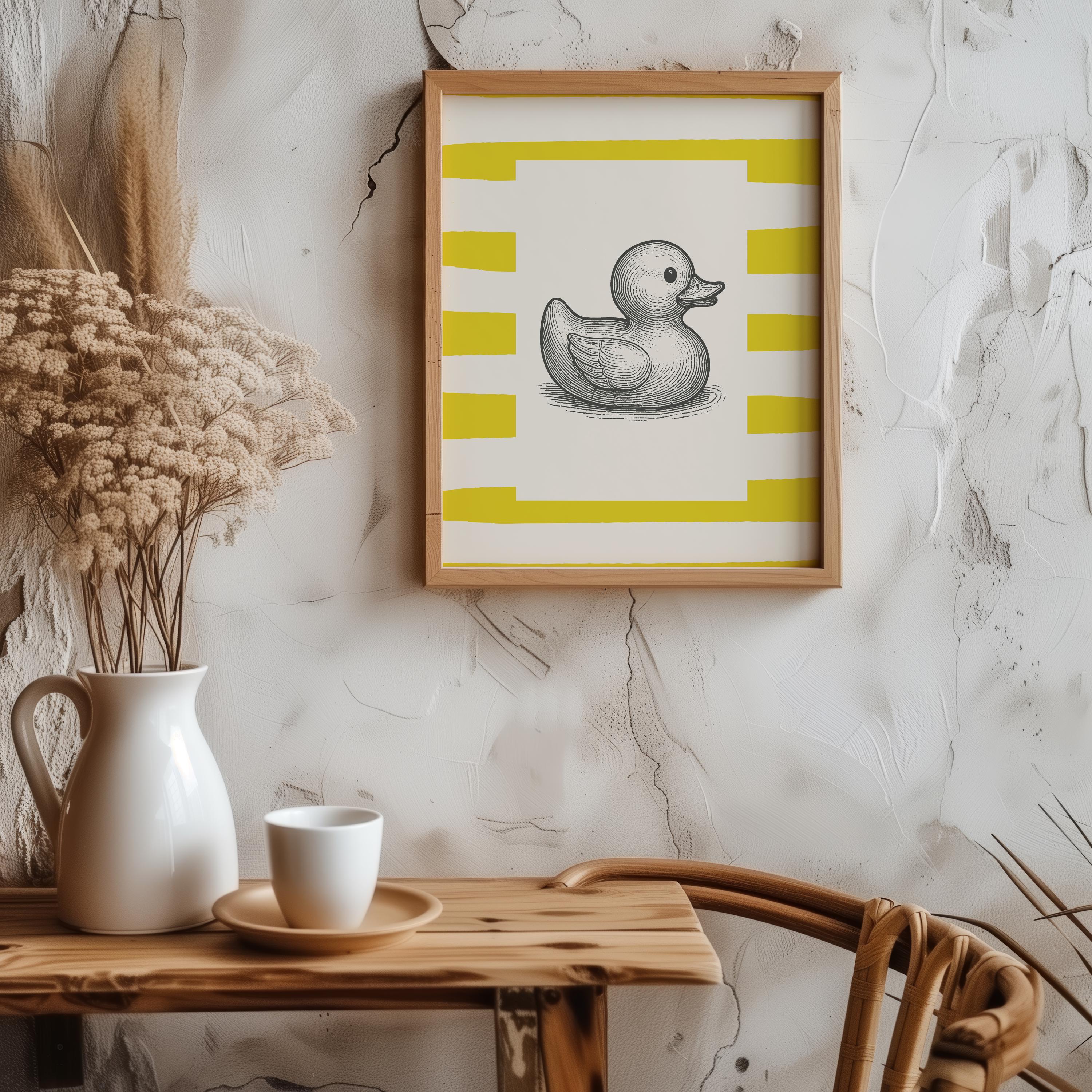Rubber Duck Print | Bathroom Wall Art | Duck Bathroom Decor | Nursery ...