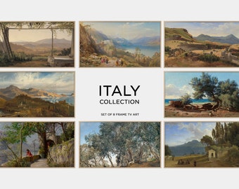 Samsung Frame TV Art Set / Italy Bundle - 8 images / Italy Frame TV Art / Italy Oil Painting