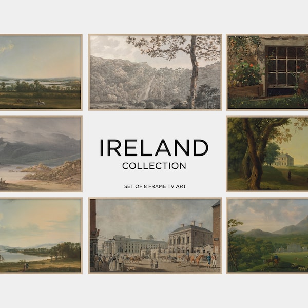 Samsung Frame TV Art Set / Ireland Bundle - 8 images / Ireland Frame TV Art /  Ireland Oil Painting / Irish Landscape Art