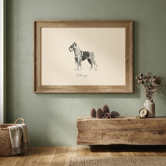 Schnauzer Print | Schnauzer Wall Art | Dog Lover Gift | Schnauzer Mom Gift | Dog Wall Art | Miniature Schnauzer Art | Schnauzer Poster
