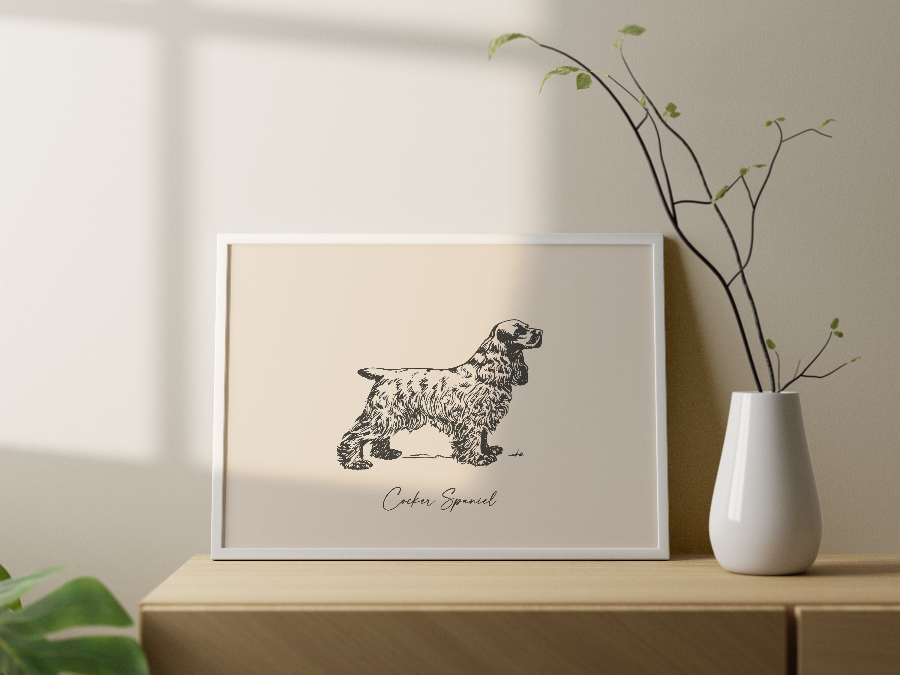 Cocker Spaniel Print | Cocker Spaniel Gift | Dog Wall Art | English ...