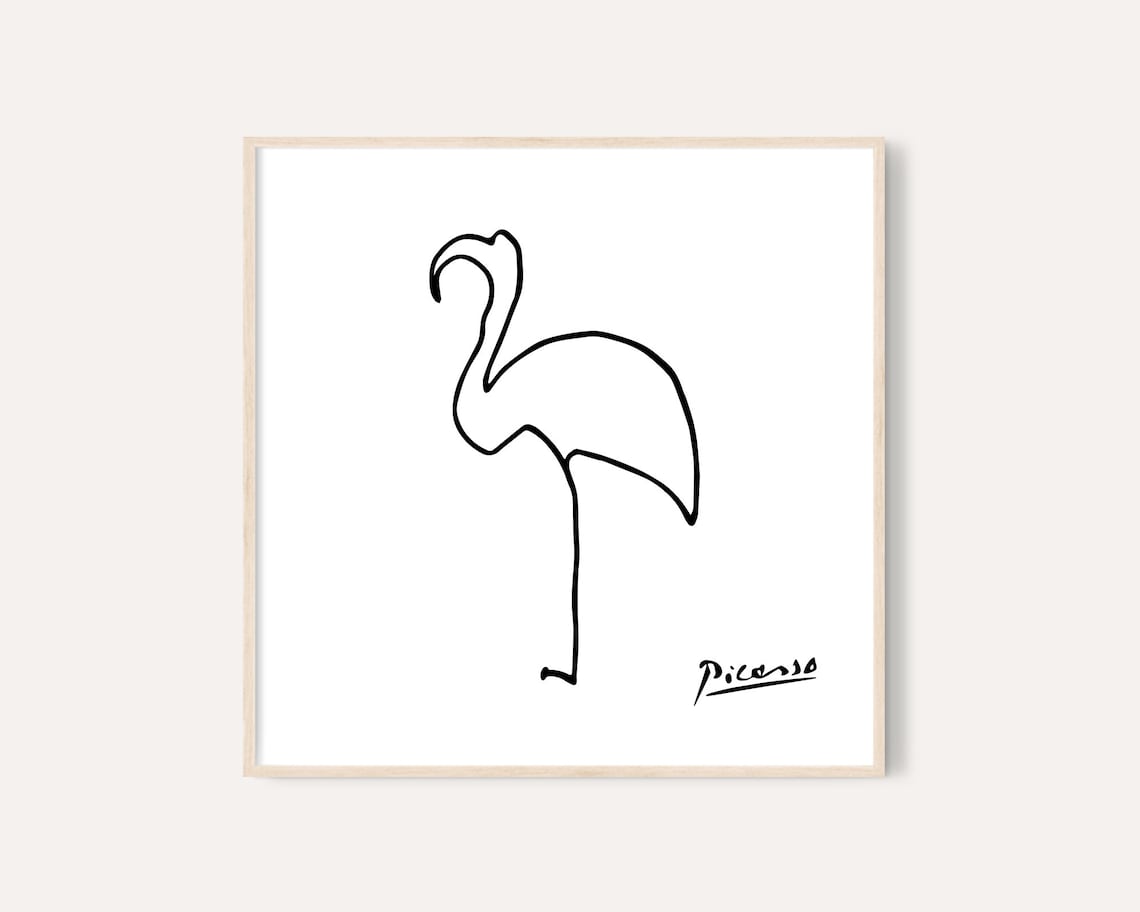 Picasso Animals Line Drawing Prints / Set of 4 Picasso Prints Etsy