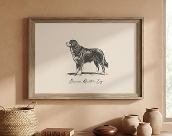 Bernese Mountain Dog Print | Berner Gift | Dog Wall Art | Bernese Mountain Dog Gift | Dog Lover Gift | Dog Breed Print | Digital Download