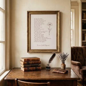 For what it's worth print | Fitzgerald Quote Print | Inspirational Wall Art | Book Lover Gift | Literary Wall Art | Digital Download