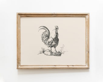 葛飾北斎の雄鶏と雌鶏の版画：質感のある3D日本美術 - Etsy 日本