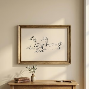 Duck Wall Art | Farmhouse Wall Art | Duck Print | Cottagecore Decor | Country Kitchen Decor | Duck Nursery Art | Digital Download