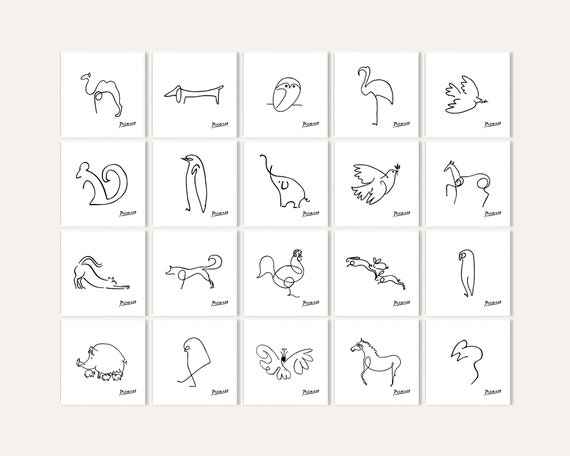 Picasso Animals Prints / Picasso Prints Set of 20 / Picasso - Etsy UK Picasso Animals Prints / Picasso Prints Set of 20 / Picasso - Etsy UK