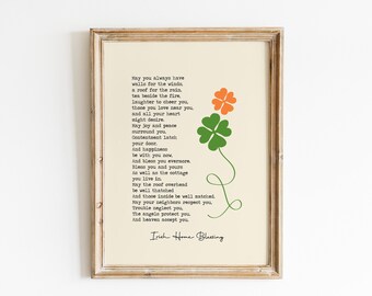 Irish Home Blessing Print: Vintage Celtic Art (Digital Download)