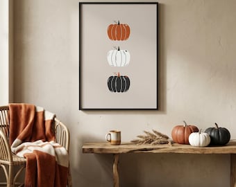 Pumpkin Print | Fall Wall Art | Halloween Decor | Autumn Home Decor | Pumpkin Wall Art | Thanksgiving Decor | Digital Download