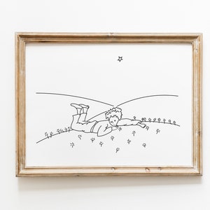 Estampa O Pequeno Príncipe / Arte de Parede Imprimível O Pequeno Príncipe / Estampa para Quarto de Bebê Menino / Estampa O Pequeno Príncipe / Estampa para Quarto de Bebê Neutro