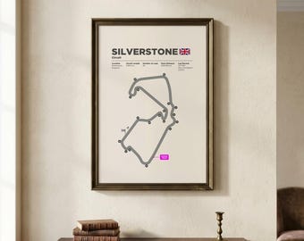 Silverstone Print | British Grand Prix | Formula One Poster | Race Track Print | Motorsport Gift | Gift for Him | Digital Download
