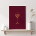 Wine Print Wall Art / Wine Printable Poster / Wine Glass Print - Etsy