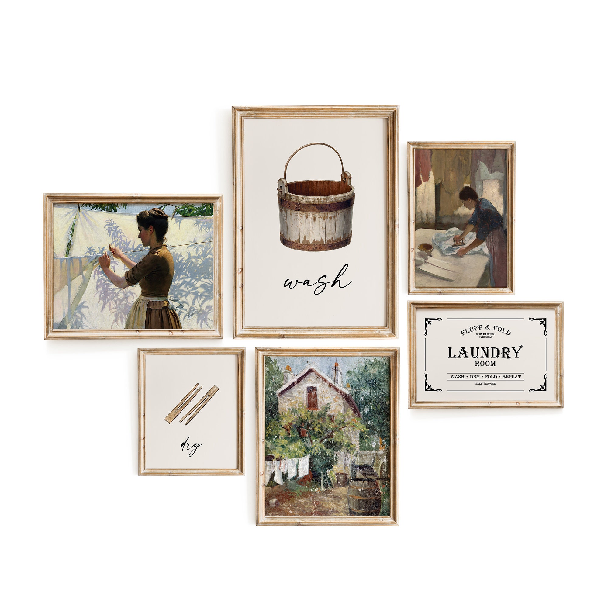 Set of 5 Vintage Laundry Prints / Farmhouse Wall Art / Vintage Etsy