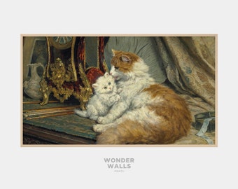 Vintage Cat Oil Painting for Samsung Frame TV (Digital Download)