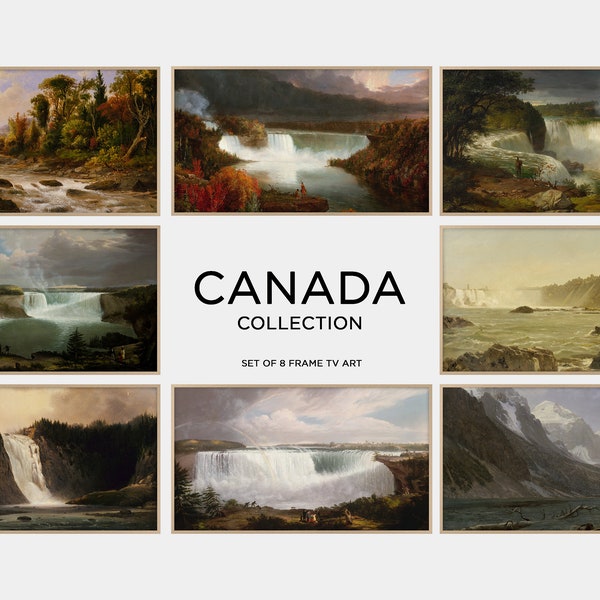 Samsung Frame TV Art Set / Canada Bundle - 8 images / Canada Frame TV Art /  Canada Oil Painting / Canadian Landscape Art