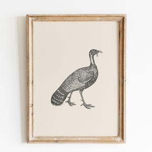 Turkey Vintage Print | Thanksgiving Wall Art | Autumn Wall Decor | Farmhouse Print